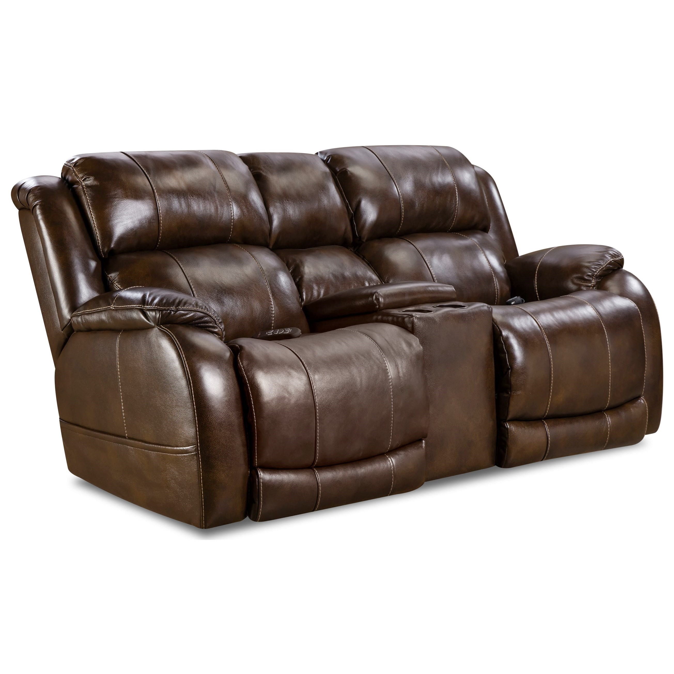 Electric reclining loveseat with center console sale